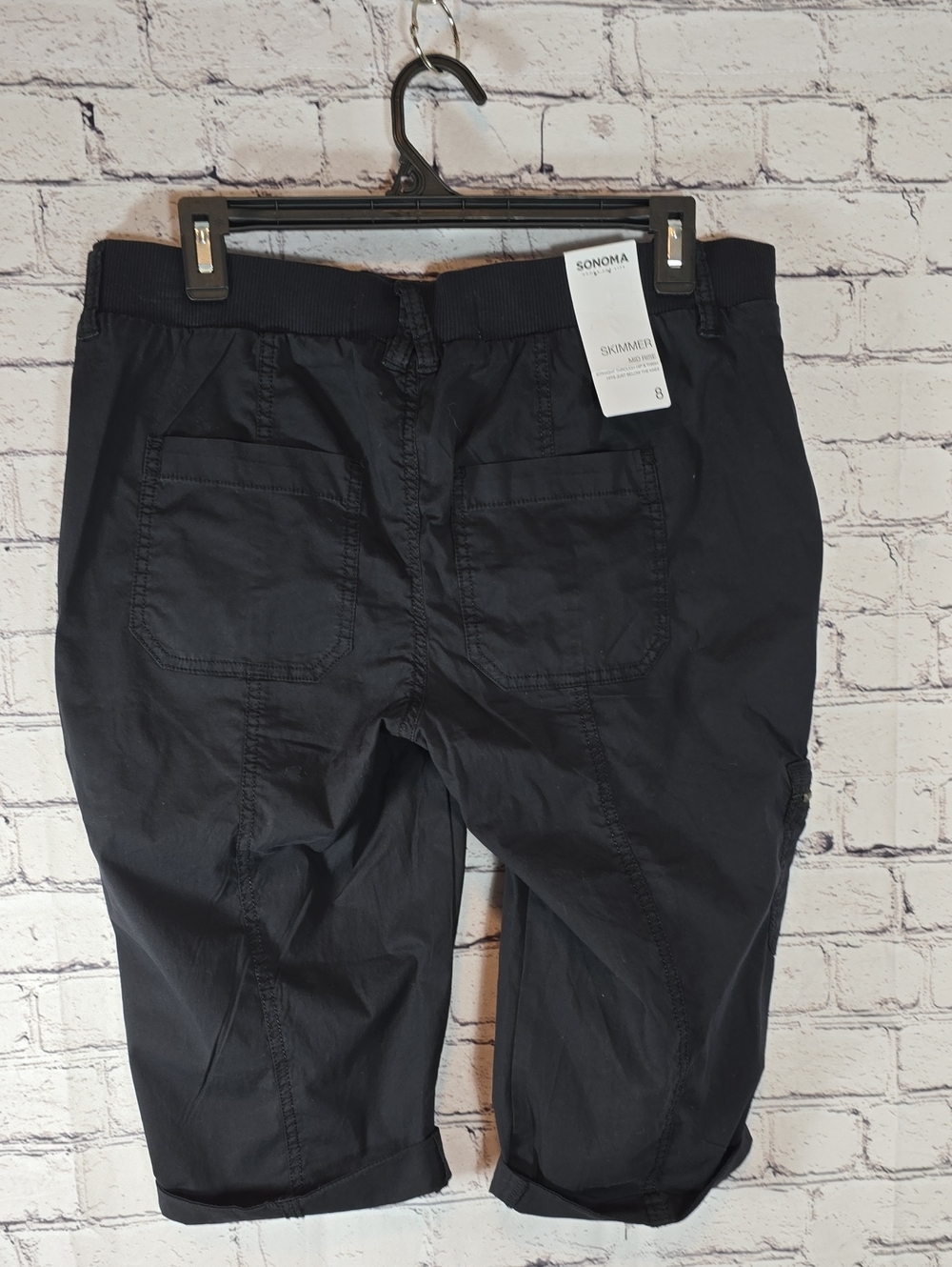 Sonoma Black Mid Rise Capri Pants Size 8 NWT - Picture 7 of 13